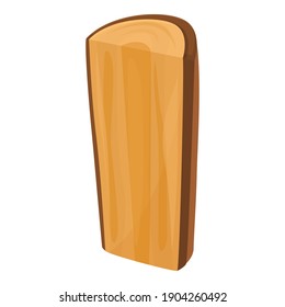 Tree trunk plank icon. Cartoon of tree trunk plank vector icon for web design isolated on white background
