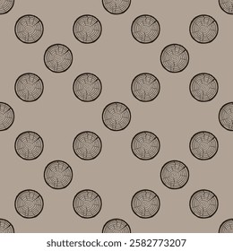 Tree Trunk Saw cut vector concept seamless pattern - background with tree rings