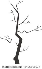 Ilustración del vector de silueta troncal del árbol