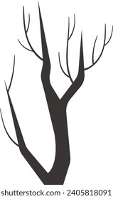 Tree Trunk Silhouette Vector Illustration