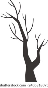 Tree Trunk Silhouette Vector Illustration