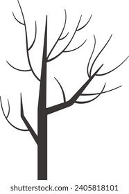 Tree Trunk Silhouette Vector Illustration