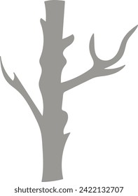 Ilustración del vector de silueta troncal del árbol