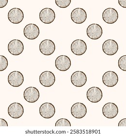 Tree Trunk vector concept seamless pattern or Saw Cut background