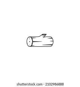 tree trunk vector icon illustration flat design