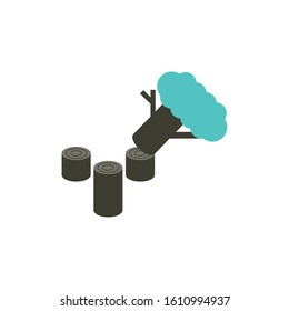 Tree and trunks design, Pollution factory environment dirty danger industry plant chemical and toxic theme Vector illustration