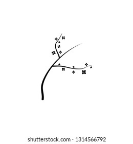 tree twigs wig leaf outline icon. Signs and symbols can be used for web, logo, mobile app, UI, UX