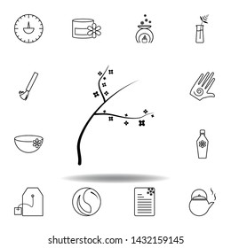tree twigs wig leaf outline icon. Detailed set of spa and relax illustrations icon. Can be used for web, logo, mobile app, UI, UX
