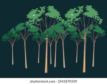 Tree type 02 vector art illustrator High quality