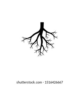 Tree Underground Roots Vector. Plant Underground Roots Set. Tree Root Black. Illustration Of Plant Silhouette Root