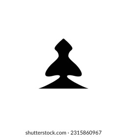 Tree, unique geometric symbol simple logo vector
