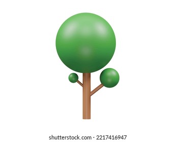 Tree vector 3d illustration vector 