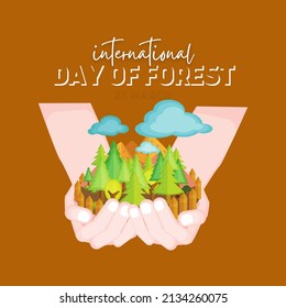 tree vector background to celebrate international forest day