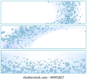 Tree vector banners with water.