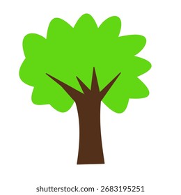 Diseño de dibujos animados de Vector de árbol útil para niños pequeños Aprendizaje de libros