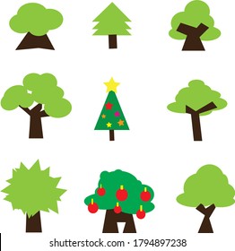 tree vector collection design set.
