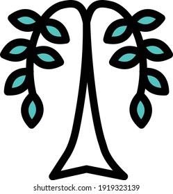 Baum-Vektorfarben-Symbol
