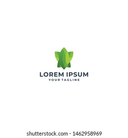 Tree vector design in green color template