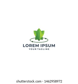 Tree vector design in green color template