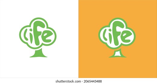 tree vector design with the inscription: life
