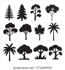 Baumvektordesign. line art design .shilhouette design. Baumshilhouette