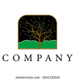 Tree vector design logo can be used for agriculture industry
