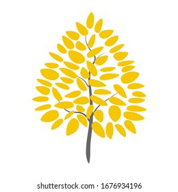 Tree vector design in orange and grey