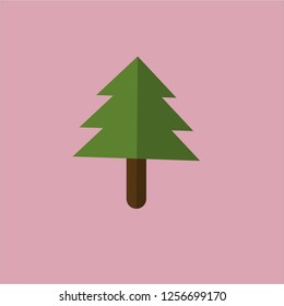 tree vector design. Pine tree symbol. pink background with isolated tree icon.