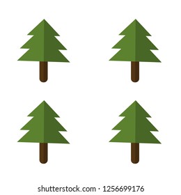 tree vector design. Pine tree symbol. white background with isolated tree icon.
