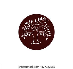 Tree vector emblem