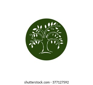 Tree vector emblem