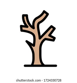 tree vector flat color icon 