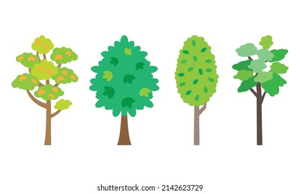 tree vector flat design, tree ornament 