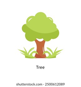 Tree Vector Flat Icon Design illustration Symbol on White background EPS 10 File 
