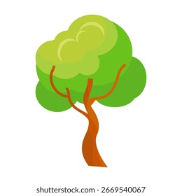 
Vetor de árvore com estilo plano. Natureza e tema do ecossistema.