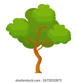 Vetor de árvore com estilo plano. Natureza e tema do ecossistema.