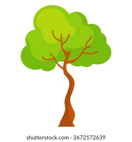 Vetor de árvore com estilo plano. Natureza e tema do ecossistema.