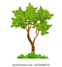 Tree vector with flat style. Nature and ecosystem theme.