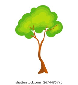 Vetor de árvore com estilo plano. Natureza e tema do ecossistema.