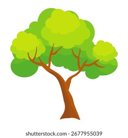 Vetor de árvore com estilo plano. Natureza e tema do ecossistema.