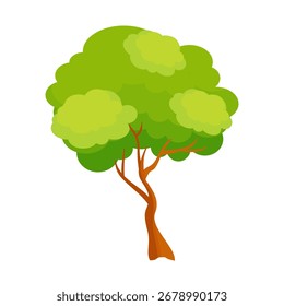 Vetor de árvore com estilo plano. Natureza e tema do ecossistema.