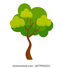 Vetor de árvore com estilo plano. Natureza e tema do ecossistema.