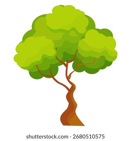 Vetor de árvore com estilo plano. Natureza e tema do ecossistema.