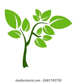 Vetor de árvore com estilo plano. Natureza e tema do ecossistema.