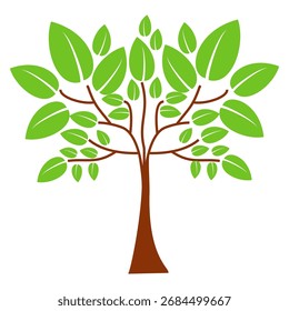 Vetor de árvore com estilo plano. Natureza e tema do ecossistema.