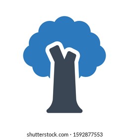 tree vector glyph color icon 