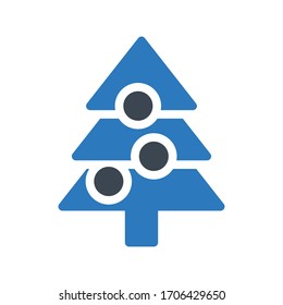 tree vector glyph color icon 