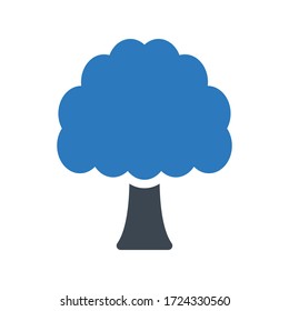tree vector glyph color icon 