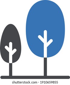 tree vector glyph color icon
