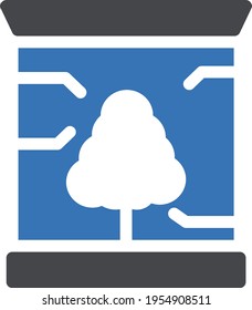 tree vector glyph color icon